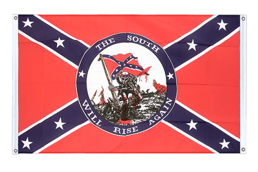 Bannière confédéré USA Sudiste South will rise again - 90 x 150 cm, paysage