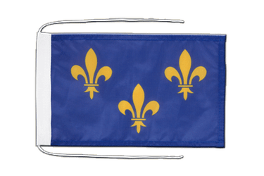 Île-de-France Flag with ropes 8x12"