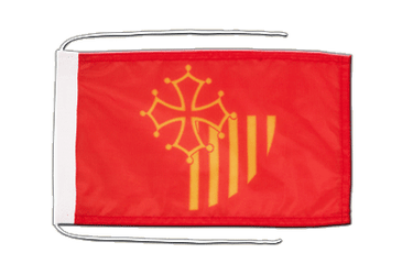 Languedoc-Rousillon Flag with ropes 8x12"