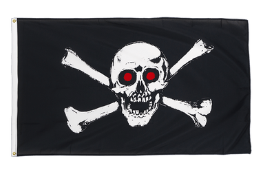 Pirat Rote Augen Hissflagge 90 x 150 cm CV