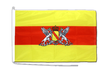Bootsflagge Baden mit Wappen - 60 x 90 cm PRO