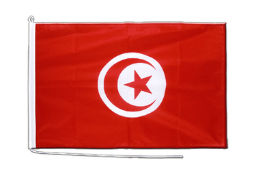 Pavillon Tunisie pour bateau - 60 x 90 cm