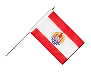 Hand Waving Flag French Polynesia - 12x18"