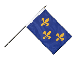 Île-de-France Hand Waving Flag 12x18"
