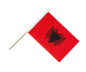 Albanien Stockfähnchen 15 x 22 cm