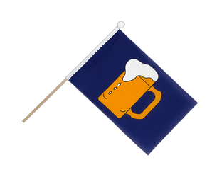 Beer Hand Waving Flag 6x9"
