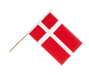 Danemark Drapeau sur hampe 15 x 22 cm