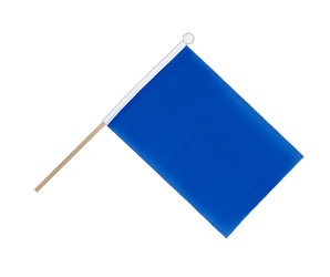 Drapeau Bleu sur hampe - 15 x 22 cm