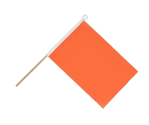 Orange Drapeau sur hampe 15 x 22 cm