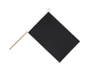 Noir Drapeau sur hampe 15 x 22 cm