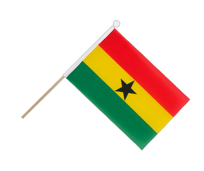 Ghana Drapeau sur hampe 15 x 22 cm