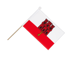 Gibraltar Hand Waving Flag 6x9"