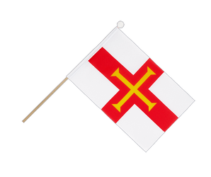 Guernsey Hand Waving Flag 6x9"