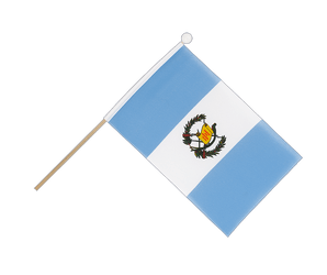 Guatemala Drapeau sur hampe 15 x 22 cm