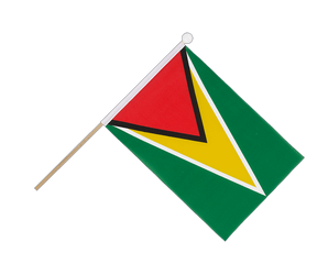 Drapeau Guyana sur hampe - 15 x 22 cm