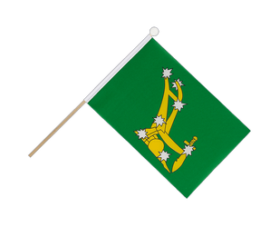 Starry Plough vert 1916-1934 - Drapeau sur hampe 15 x 22 cm