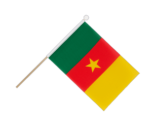 Cameroun Drapeau sur hampe 15 x 22 cm