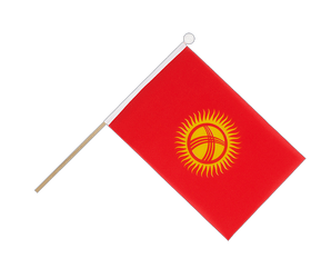 Kirghizistan Drapeau sur hampe 15 x 22 cm