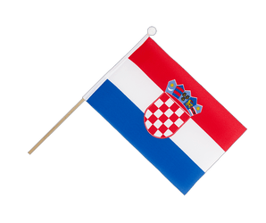 Croatie Drapeau sur hampe 15 x 22 cm