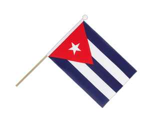 Cuba Drapeau sur hampe 15 x 22 cm