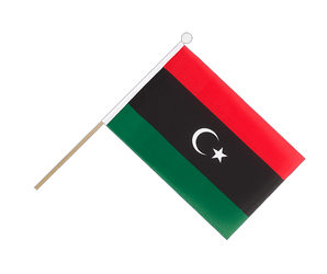 Mini Hand Waving Flag Kingdom of Libya 1951-1969 Opposition Flag Anti-Gaddafi Forces - 6x9"