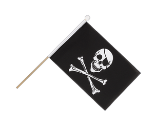 Pirate Drapeau sur hampe 15 x 22 cm