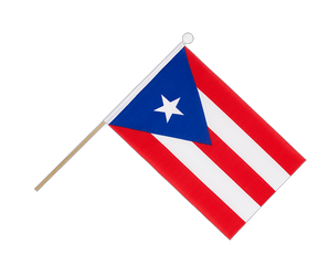 Puerto Rico Drapeau sur hampe 15 x 22 cm