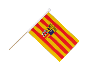 Aragon Hand Waving Flag 6x9"