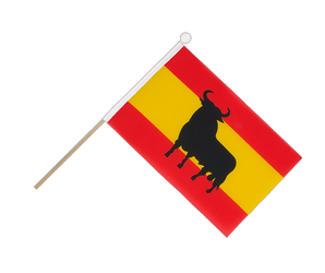 Spanien mit Stier Stockfähnchen 15 x 22 cm