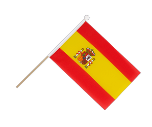 Spain with crest Hand Waving Flag 6x9"