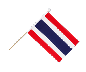 Thaïlande Drapeau sur hampe 15 x 22 cm