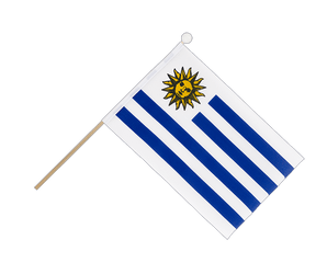 Uruguay Drapeau sur hampe 15 x 22 cm