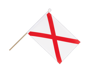 Alabama Hand Waving Flag 6x9"
