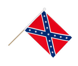 Drapeau confédéré USA Sudiste sur hampe - 15 x 22 cm