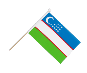 Usbekistan Stockfähnchen 15 x 22 cm
