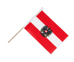 Autriche avec aigle Drapeau sur hampe 15 x 22 cm