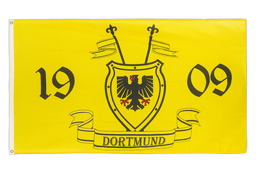 Dortmund 1909 avec écusson - Drapeau 90 x 150 cm