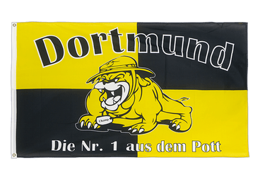 Dortmund bouledogue, Nr. 1 aus dem Pott - Drapeau 90 x 150 cm