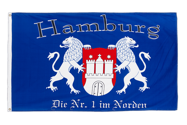 Hamburg Die Nr. 1 im Norden Flagge 90 x 150 cm