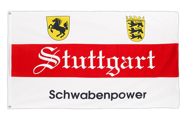 Stuttgart Schwabenpower - Drapeau 90 x 150 cm