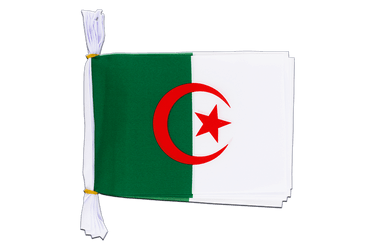 Algérie Mini Guirlande fanion 15 x 22 cm, 3 m