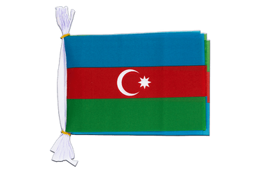 Fahnenkette Aserbaidschan - 15 x 22 cm, 3 m