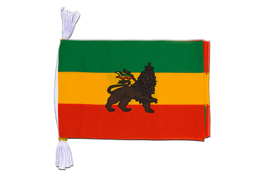 Fahnenkette Äthiopien mit Löwe - 15 x 22 cm, 3 m