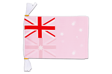 Australien Pink Fahnenkette 15 x 22 cm, 3 m