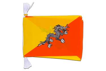 Flag Bunting Bhutan - 6x9", 3 m