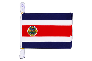 Flag Bunting Costa Rica - 6x9", 3 m