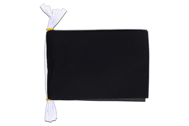 Einfarbig Schwarze Fahnenkette 15 x 22 cm, 3 m