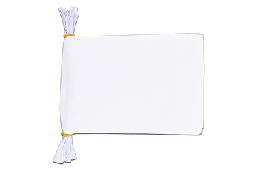 Einfarbig Weiße Fahnenkette 15 x 22 cm, 3 m