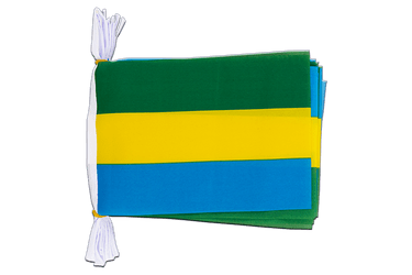 Flag Bunting Gabon - 6x9", 3 m
