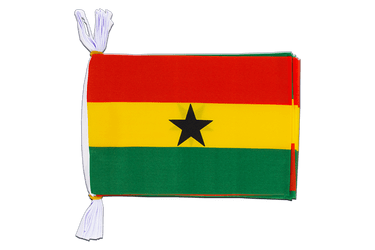Ghana Mini Guirlande fanion 15 x 22 cm, 3 m